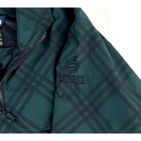 Sunderland Of Scotland Cygnet Ladies Weatherbeater Golf Pullover Green Tartan S - Picture 3 of 10